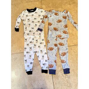 Boys 2T Pajamas Bundle Noomie & Angel Dear French Bulldog & Football Print 100%